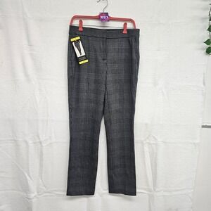 *NWT* Banana Republic size‎ 6 women's black & white plaid stretchy trousers
